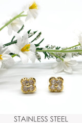 Diamante Clover Earrings Diamante Clover Earrings