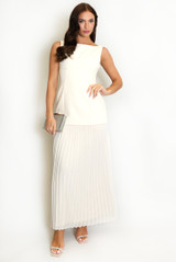 Tailored Pleated Maxi Dress Tailored Pleated Maxi Dress