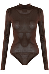 High Neck Mesh Bodysuit