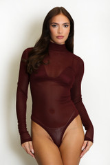 High Neck Mesh Bodysuit