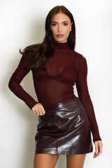 High Neck Mesh Bodysuit