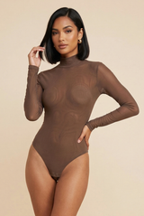 High Neck Mesh Bodysuit