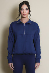 Santa Monica Slogan Half Zip Sweatshirt Santa Monica Slogan Half Zip Sweatshirt