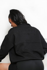 Santa Monica Slogan Half Zip Sweatshirt Santa Monica Slogan Half Zip Sweatshirt