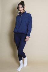 Santa Monica Slogan Half Zip Sweatshirt Santa Monica Slogan Half Zip Sweatshirt