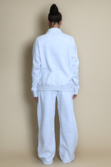 Brooklyn Slogan Half Zip Relaxed Sweatshirt  Brooklyn Slogan Half Zip Relaxed Sweatshirt