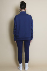 Brooklyn Slogan Half Zip Relaxed Sweatshirt  Brooklyn Slogan Half Zip Relaxed Sweatshirt