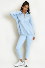 Brooklyn Slogan Half Zip Relaxed Sweatshirt 