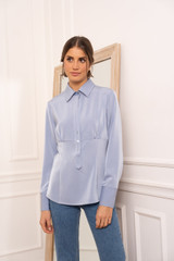 Satin Pleated Blouse Satin Pleated Blouse