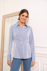 Satin Pleated Blouse Satin Pleated Blouse