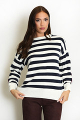 New York Embossed Striped Jumper