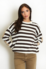 New York Embossed Striped Jumper