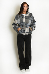 Patchwork Bomber Jacket