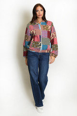 Patchwork Bomber Jacket