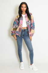 Patchwork Bomber Jacket
