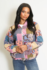 Patchwork Bomber Jacket
