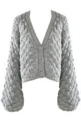 Chunky Bobble Knit Cardigan