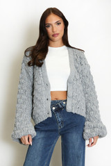 Chunky Bobble Knit Cardigan