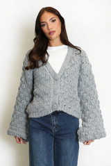 Chunky Bobble Knit Cardigan