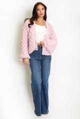 Chunky Bobble Knit Cardigan