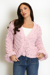 Chunky Bobble Knit Cardigan