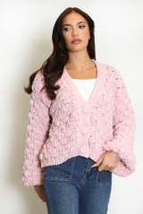 Chunky Bobble Knit Cardigan