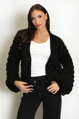 Chunky Bobble Knit Cardigan
