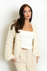 Chunky Bobble Knit Cardigan