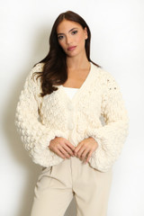 Chunky Bobble Knit Cardigan