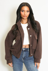 Wool Look Casual Jacket