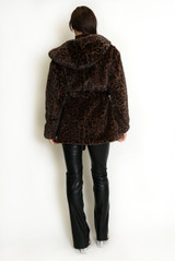 Faux Fur Belted Hooded Coats