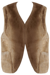 Faux Fur Open Waistcoat 