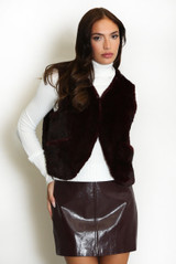 Faux Fur Open Waistcoat 