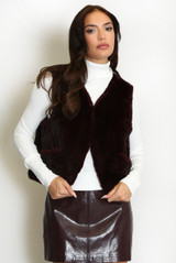Faux Fur Open Waistcoat 