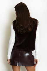 Faux Fur Open Waistcoat 