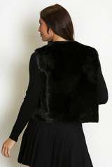 Faux Fur Open Waistcoat 