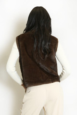 Faux Fur Open Waistcoat 