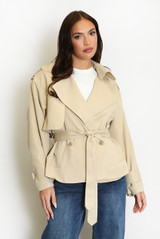 Belted Short Trench Coat