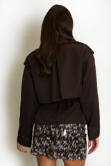 Belted Short Trench Coat