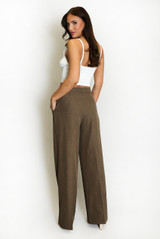 Textured Straight Leg Trousers