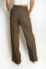 Textured Straight Leg Trousers