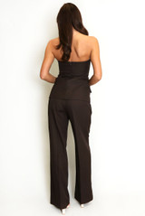 Textured Straight Leg Trousers