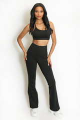 Sculpted Waist Flare Trousers Sculpted Waist Flare Trousers