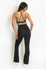 Sculpted Waist Flare Trousers Sculpted Waist Flare Trousers