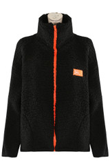 Contrast Zip Borg Jacket