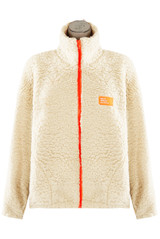 Contrast Zip Borg Jacket