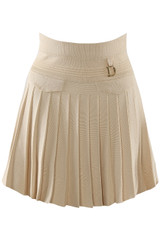 Fine Knit Pleated Mini Skirt