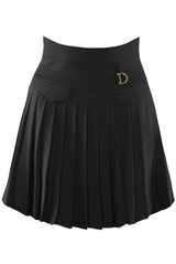 Fine Knit Pleated Mini Skirt