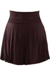 Fine Knit Pleated Mini Skirt