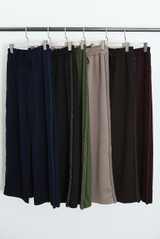 Braided Side Stripe Wide Leg Joggers